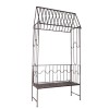 Arcada metalica, pergola, pentru gradina, cu banca, bronz antic, 123x63x252 cm GartenVIP DiyLine, Chomik