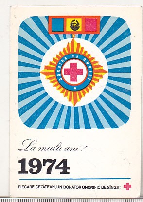bnk cld Calendar de buzunar - 1974 - Crucea Rosie