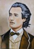 Tablou Mihai Eminescu semnat Cimpoesu., Portrete, Ulei, Realism