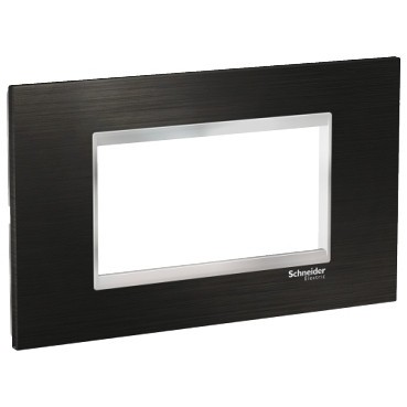 Rama Ornament 4M inox Schneider Eazy Styl negru crom LMR7734038 foto