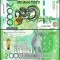 KAZAHSTAN █ bancnota █ 2000 Tenge █ 2024 █ UNC █ necirculata █ PESTE_2000_BANCNOTE_UNC_AICI █