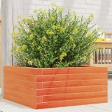 vidaXL Jardinieră de grădină, maro ceruit, 50x50x23 cm, lemn masiv pin