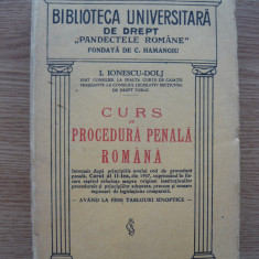 I. IONESCU DOLJ - CURS DE PROCEDURA PENALA ROMANA - 1937