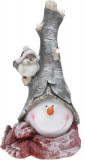 Decoratiune luminoasa Snowman head w trunk hat, 31.5x23x57 cm, oxidat de magneziu, multicolor, Excellent Houseware