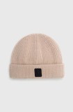 Neil Barett căciulă din amestec de l&acirc;nă FISHERMAN BEANIE culoarea bej, PBCP335.V9505.9601