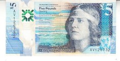 B11 - Bancnota foarte veche - Marea Britanie - Scotia - 5 lire sterline