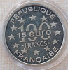 (A510) MONEDA DIN ARGINT FRANTA - 100 FRANCS / 15 EURO 1996, MAGERE BRUG, Europa