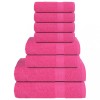 Set prosoape 8 piese roz 360 g/m&sup2; 100% bumbac