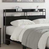 vidaXL Tăblie de depozitare Stejar negru 120 cm Lemn compozit