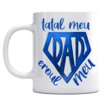 Cana alba personalizata &quot;Super tata&quot;, INOVATIX&reg;. 330ml
