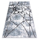 Covor modern COZY 8873 Cracks, beton crăpat - structural două niveluri de l&acirc;nă gri deschis / albastru, 200x290 cm, Dreptunghi, Lana