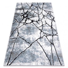 Covor modern COZY 8873 Cracks, beton crăpat - structural două niveluri de l&acirc;nă gri deschis / albastru, 80x150 cm