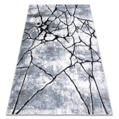 Covor modern COZY 8873 Cracks, beton crăpat - structural două niveluri de l&amp;acirc;nă gri deschis / albastru, 200x290 cm foto