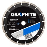 Disc diamantat segmentat Graphite 230x22,2 mm pentru zidarie si beton