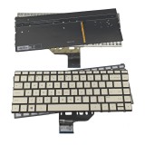 Tastatura compatibila Laptop, HP, Pavilion 13-AN, TPN-Q214, iluminata, aurie, layout US