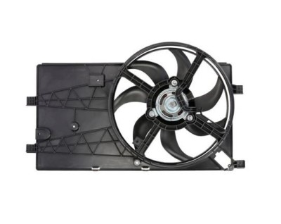 GMV radiator electroventilator Fiat Fiorino, 2007-, QUBO, 2007-, motor 1.3 MultiJet, diesel, cu AC, 350 W; 385; (2 +2) pini foto