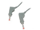 Cablu de măsurare 32A mufă banană 4 mm gri