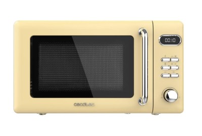 Cuptor cu microunde digital Cecotec cu gratar Proclean 5110 Retro, galben, 20 L, 700 W in 5 nivele - RESIGILAT foto