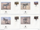 !!! NAMIBIA - LOT 4 FDC ZEBRE - 1991