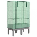 Cumpara ieftin Strat inaltat cu husa de sera, aspect ratan, 80x40x140 cm