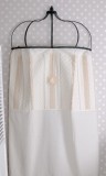 Perdea Nostalgica Alb/Bej 140x260cm Bumbac/Poliester Perdeluta Geam