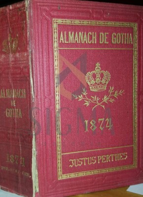 ALMANACH DE GOTHA - 1874 foto