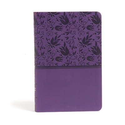 CSB Large Print Personal Size Reference Bible, Purple Leathertouch foto