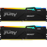 Memorie RAM FURY Beast RGB 32GB DDR5 4800MHz CL38 Dual Channel Kit, Kingston