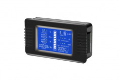 Wattmetru digital monitorizare nivel baterie Voltmetru Ampermetru DC 100V 100A foto