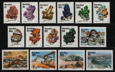 Namibia 1991 - Minerale, minerit, uzuale, serie neuzata foto