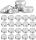 Capricorns 48 buc 30 ml argintiu mic aluminiu rotund balsam de buze Tin Jar de d