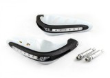 Protectii Maini Moto Revo cu Semnalizare LED, Prindere Ghidon 22mm, Universal, Plastic, Alb/Negru