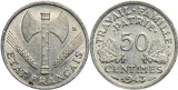 Franta 1943 - 50 centimes, circulata