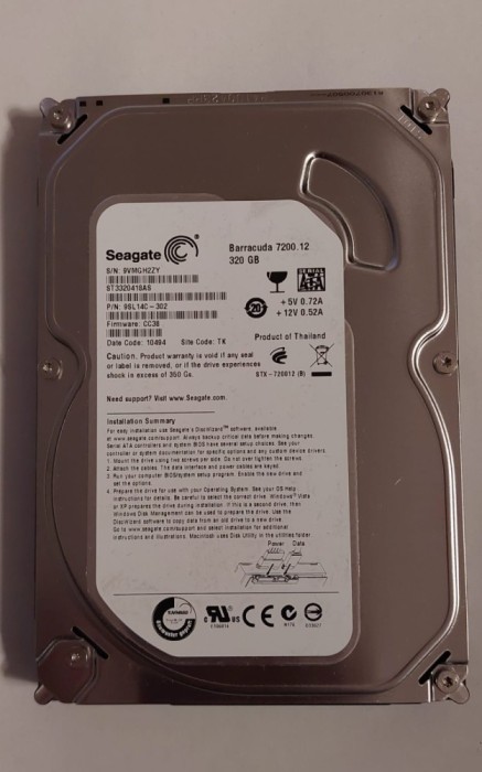 HDD PC Seagate 320 GB