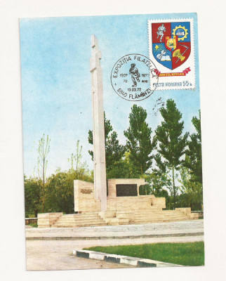 CA13-Carte Postala- Flamanzi, Obeliscul 1907, circulata 1977 , Expo Filatelica foto