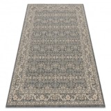 Covor de lana LEGEND 468 12 GB501 OSTA - Flori, cadru, exclusiv gri / bej, 160x230 cm