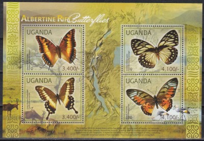 Uganda 2012 - Fluturi, Bloc, MNH foto