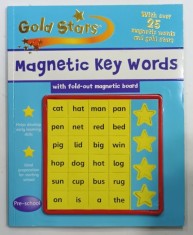 MAGNETIC KEY WORDS , WITH OVER 25 MAGNETIC WORDS AND GOLD STARS , FOLD - OUT MAGNETIC BOARD , 2011