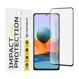 Folie de protectie Ecran Techsuit pentru Xiaomi Redmi Note 10 Pro Max / Note 10 Pro, Sticla Securizata, Full Glue, Neagra