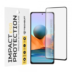 Folie de protectie Ecran Techsuit pentru Xiaomi Redmi Note 10 Pro Max / Note 10 Pro, Sticla Securizata, Full Glue, Neagra