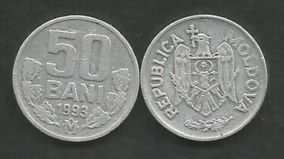 MOLDOVA 50 BANI 1993 [00] VF + / XF foto