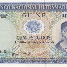 Bancnota Guineea Portugheza ( Guineea Bissau ) 100 Escudos 1971 - P45 UNC