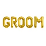 Set GROOM baloane folie litere aurii 100 cm