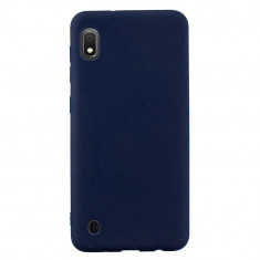 SET 1x Husa silicon Samsung Galaxy A10 , Navy Blue Mat + 1x Folie sticla securizata Samsung Galaxy A10 , Antisoc, TPU, Viceversa foto