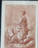 Carte postala, J.B. Huet, Grave par Demarteau, colectia Charles Couturieux