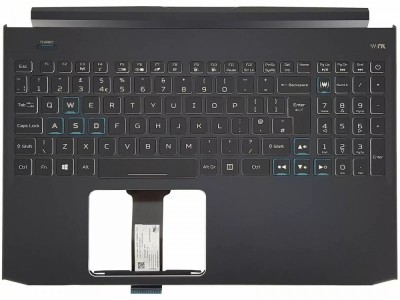 Carcasa superioara cu tastatura palmrest Laptop Gaming, Acer, Predator Helios 300 PH315-52, 6B.Q53N4.002, 6070B1601101, iluminata RGB, layout UK foto