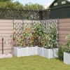 VidaXL Ghivece pentru grădină Alb 120 x 120 x 142 cm Oțel 42002924