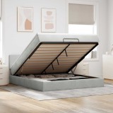 VidaXL Cadru de pat otoman cu saltea Gri deschis 160x200cm catifea 3311711