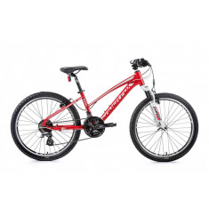 Bicicleta de copii Leader Fox Spider Girl, 21 viteze, suspensie-rosu