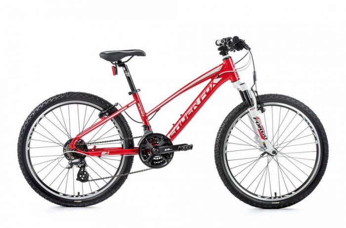 Bicicleta de copii Leader Fox Spider Girl, 21 viteze, suspensie-rosu